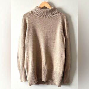 Babaton Oversized Wool Cashmere Funnel Neck Sweater | M